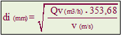 Calcul diametre tube selon debit vitesse du fluide